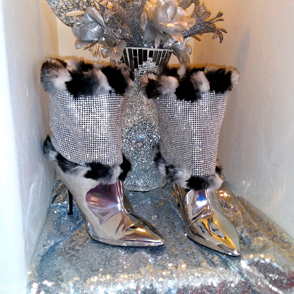 Custom Reversible Crystal Faux Chinchilla …